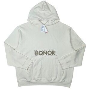 NEW Honor The Gift Hoodie Mens XXL Bone Cream Pullover Heavyweight Cotton Logo